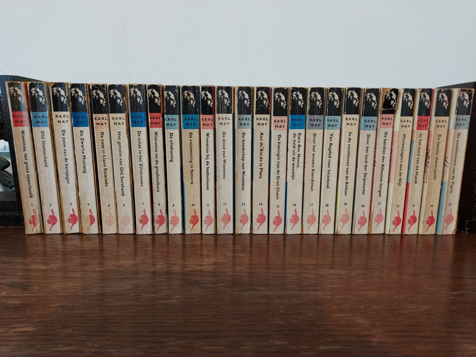 Karl May Pockets, Winnetou, Old Shatterhand, 1 t/m 25, 1962., Boeken, Ophalen of Verzenden, Gelezen, Karl May