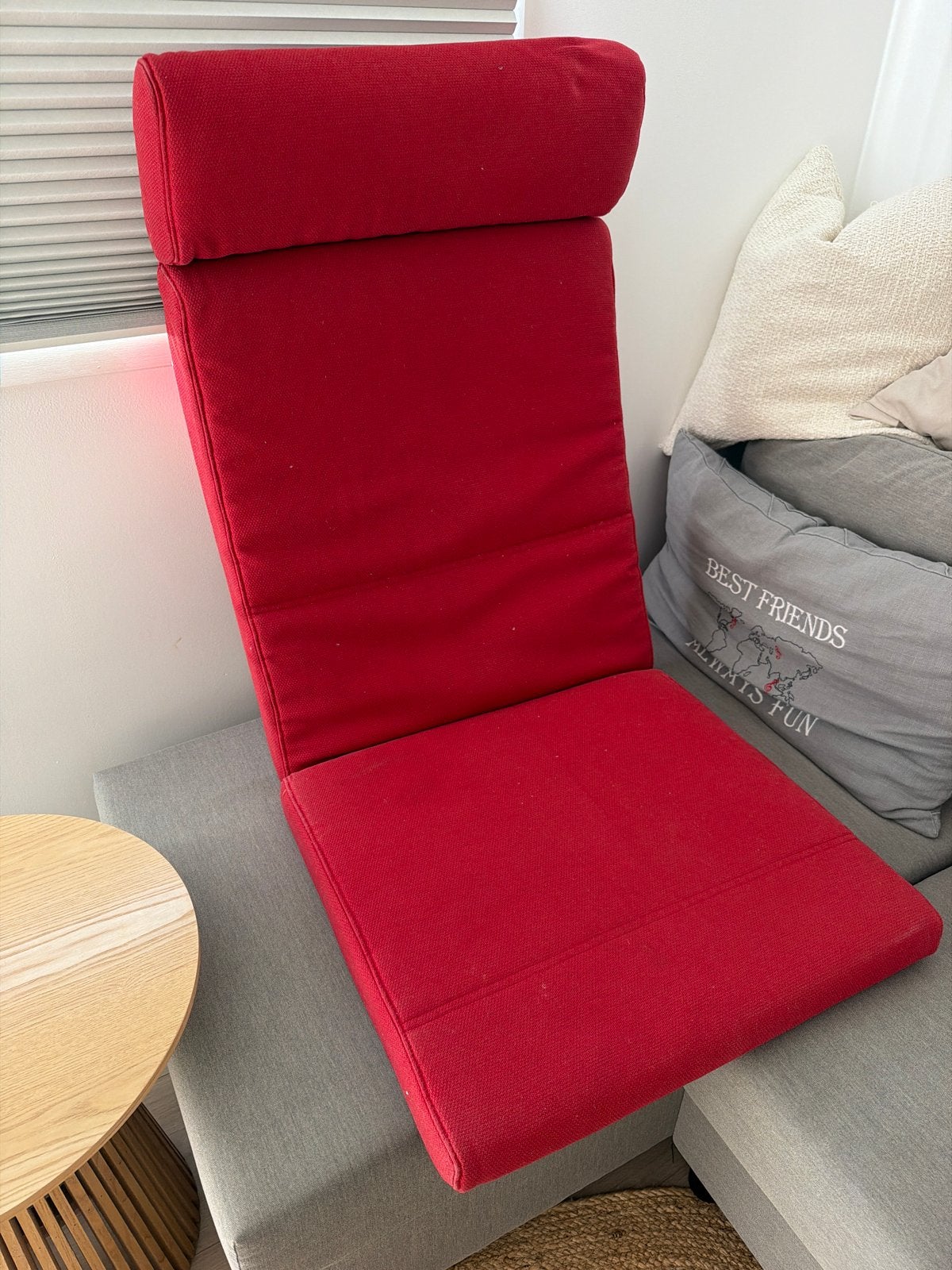 Mooi Rood Zitkussen voor IKEA PÖANG Stoel, Ophalen, Zo goed als nieuw, Rood, Stof