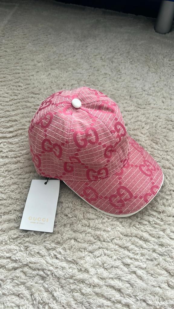 Gucci Roze Pet met GG-logo - Nieuw met kaartjes, Kleding | Dames, Hoeden en Petten, Ophalen of Verzenden, Nieuw, Pet