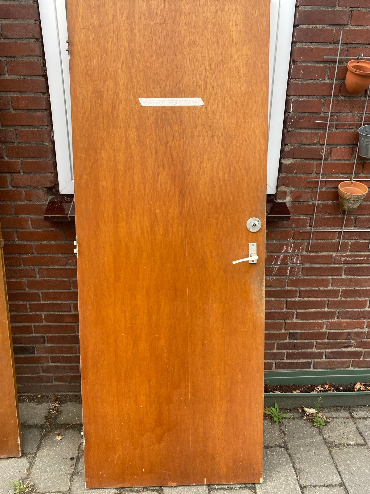 Authentieke gelamineerde binnendeur met slot, Ophalen, Gebruikt, Minder dan 80 cm, Binnendeur