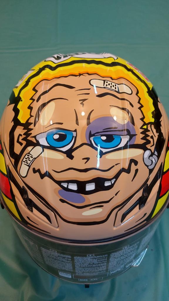 Agv gp tech "boxer" valentino rossi, Motoren, Ophalen of Verzenden, Tweedehands, Integraalhelm, AGV