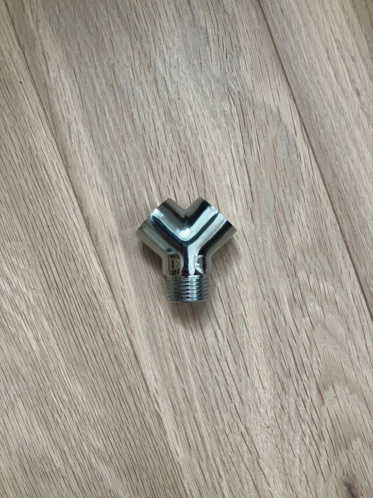 Sanivesk Y-stuk 1/2" chroom, Doe-het-zelf en Verbouw, Ophalen, Zo goed als nieuw, Chroom, Overige typen