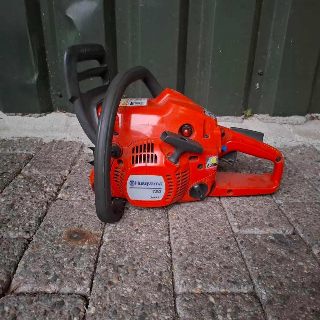 Husqvarna 120 kettingzaag met zuigerschade, Ophalen of Verzenden, Zo goed als nieuw, Overige typen, Husqvarna