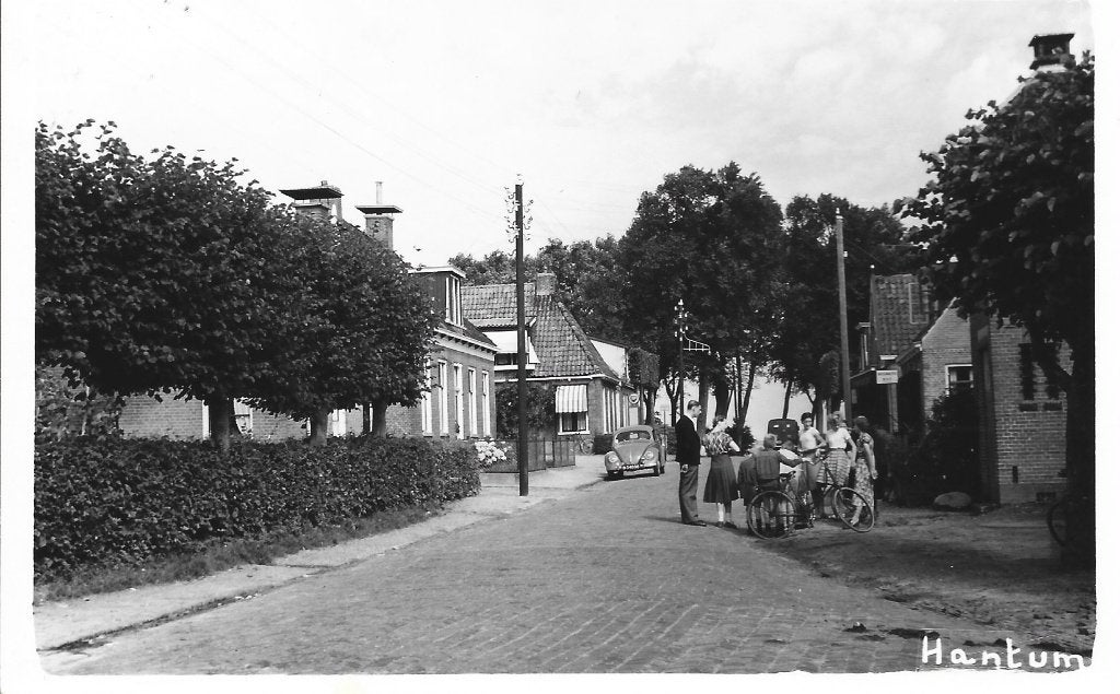 Hantum*Oude fotokaart 1953*Tussen Dokkum en Ternaad, Ophalen of Verzenden, 1940 tot 1960, Gelopen, Friesland