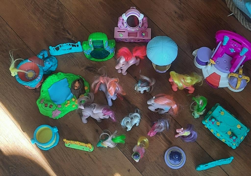Vintage, groot pakket; my little pony, paardjes & accessoire, Kinderen en Baby's, Speelgoed | My Little Pony, Ophalen of Verzenden