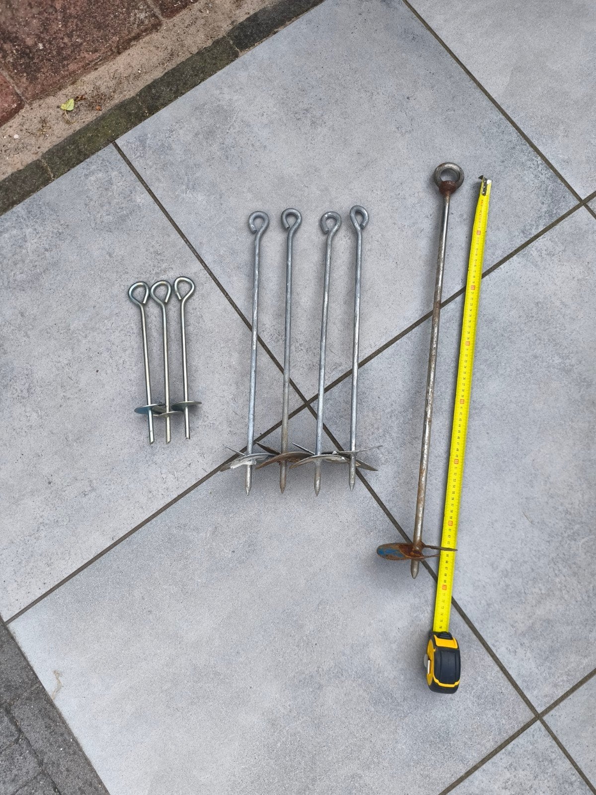 Grondankers set: 1x 70cm, 4x 50cm, 3x 30cm, Ophalen, Gebruikt