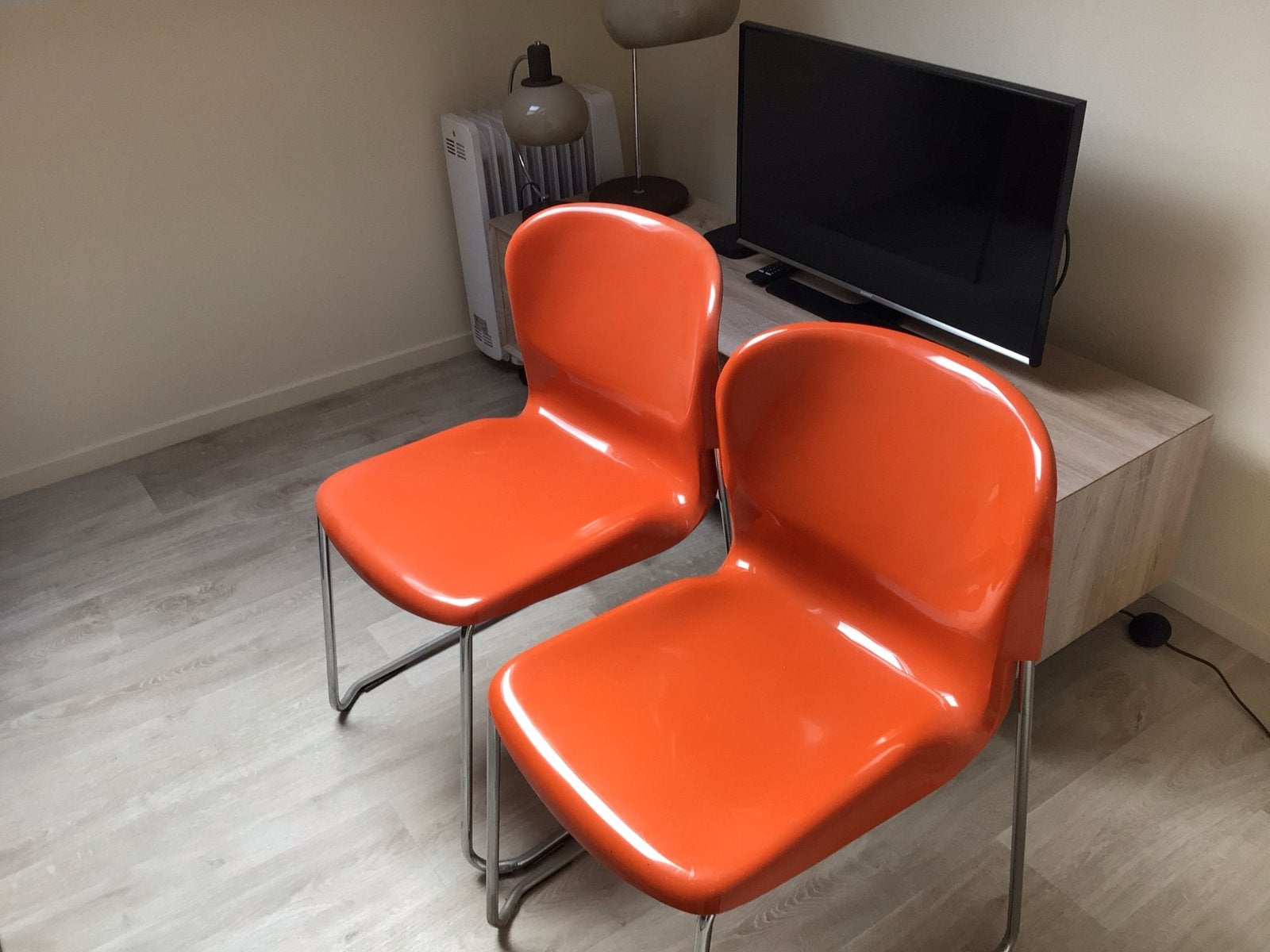 Gerd Lange Drabert Swing stoelen 2x, Ophalen, Kunststof, Gebruikt, Twee