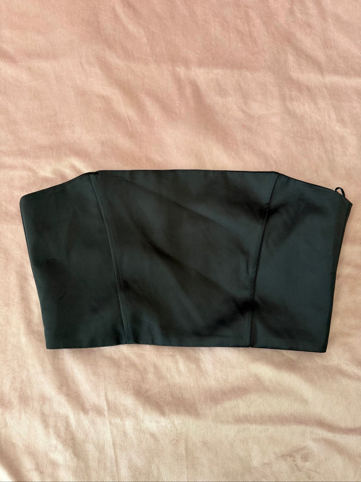 Sexy Zara Zwarte Strapless Corset Crop Top Groot, Ophalen of Verzenden, Zo goed als nieuw, Zara