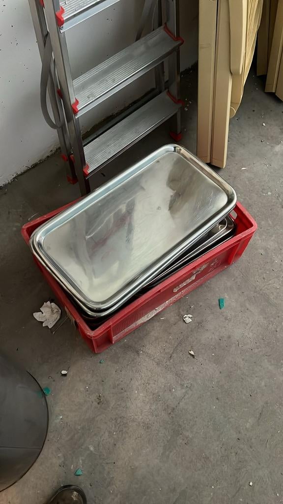 Rvs platen in verschillende maten, 100 liter of meer, Ophalen of Verzenden, Transportkar