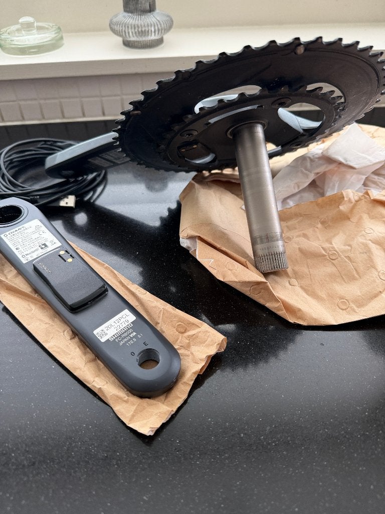 Giant-Stages powermeter Shimano Ultegra 11-speed, Crankstel of Pedalen, Gebruikt, Ophalen of Verzenden, Aluminium