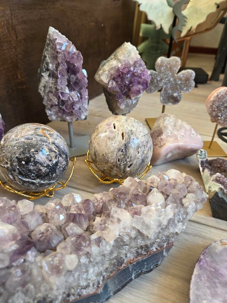 Prachtige Amethist Geodes en Mineralen Collectie, Ophalen of Verzenden, Mineraal
