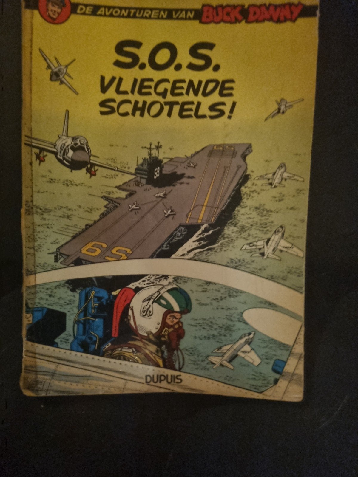 1e druk Buck Danny - S.O.S. Vliegende Schotels! (Stripboek), Boeken, Eén stripboek, Ophalen of Verzenden, Gelezen, Jean-Michel Charlier