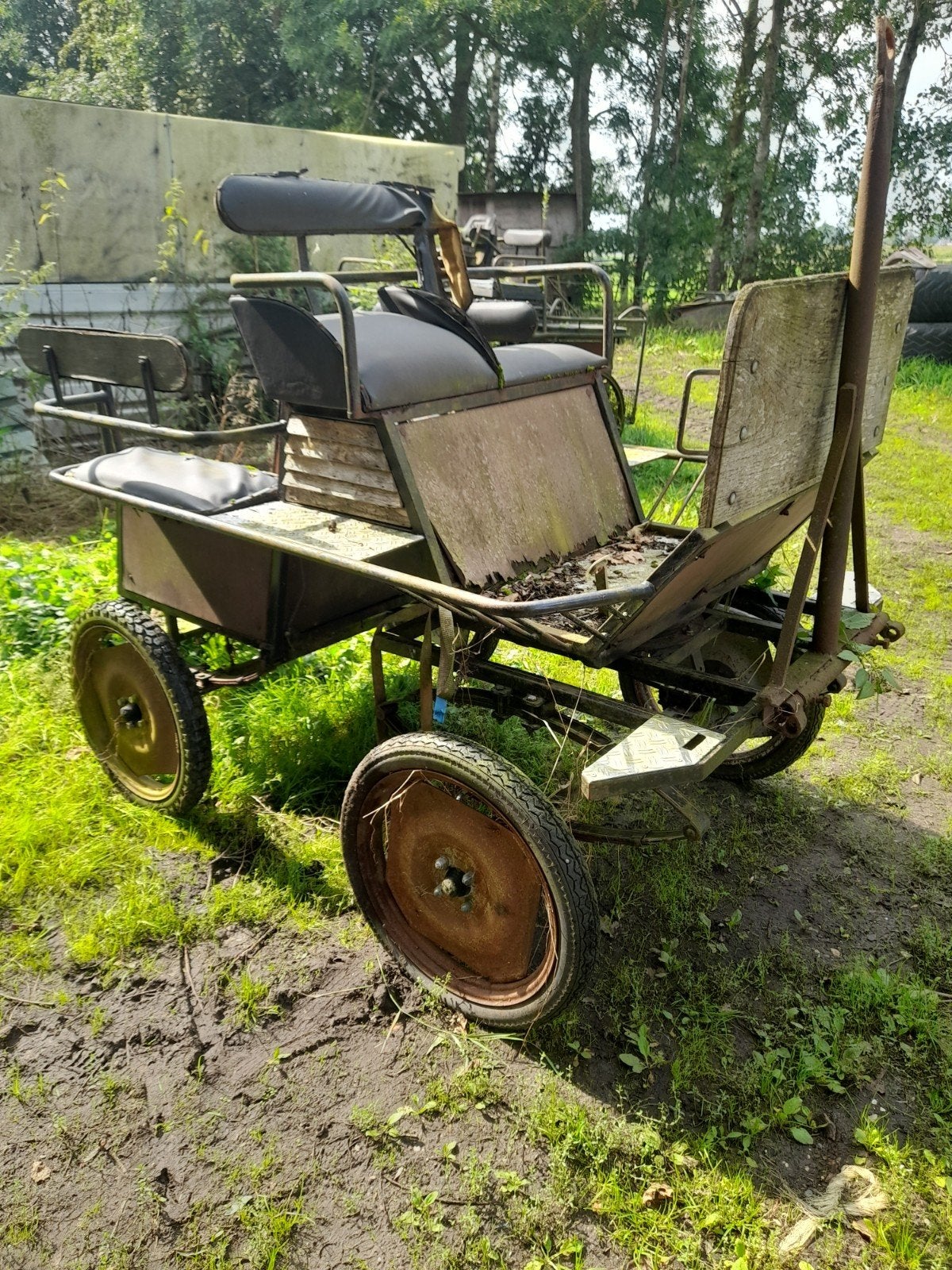 2 oude menwagens, Dieren en Toebehoren, Gebruikt, Marathonwagen, Paard of Pony
