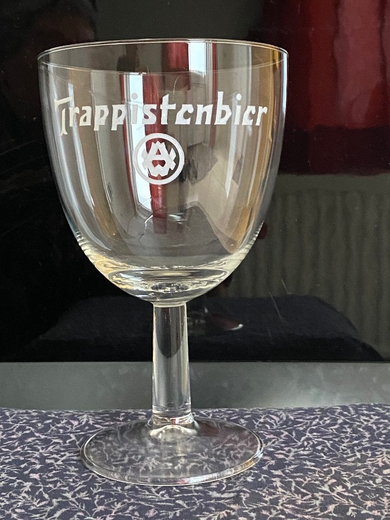Westmalle Bierglas Trappistenbier vintage, Ophalen, Gebruikt, Glas of Glazen, Overige merken