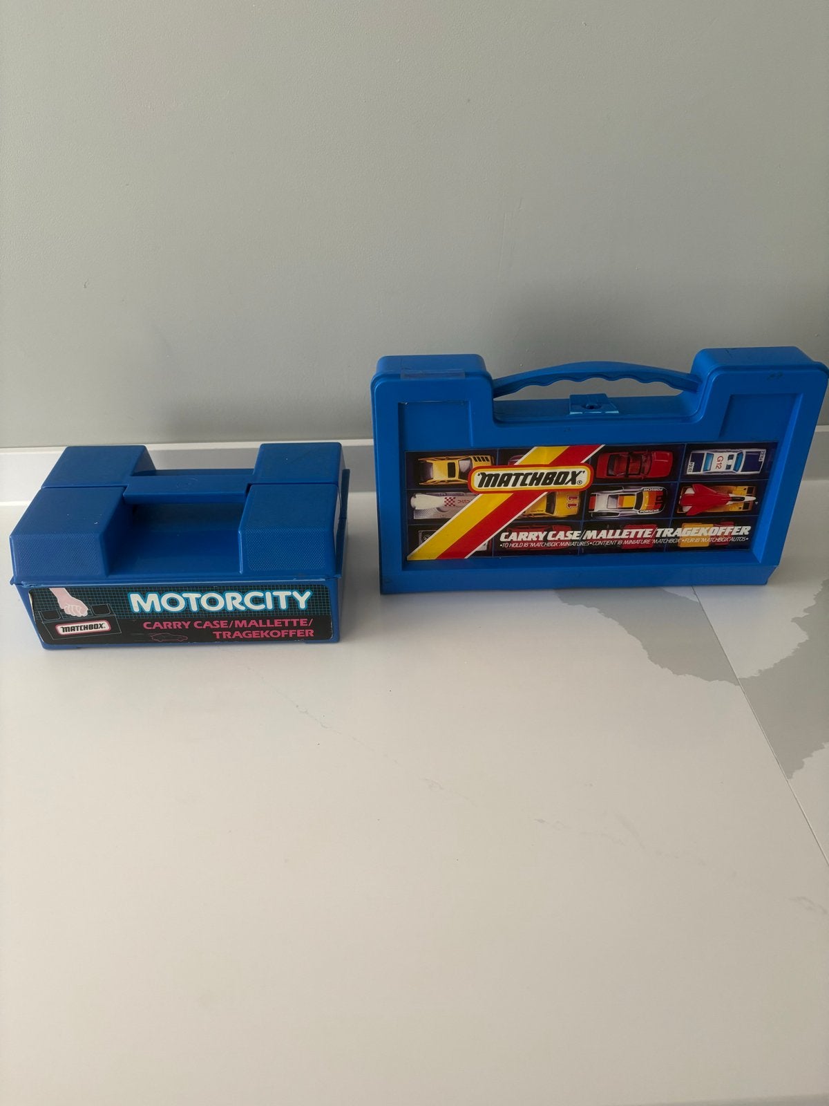 Matchbox draagkoffers (2 stuks) voor speelgoedauto's, Verzenden, Gebruikt