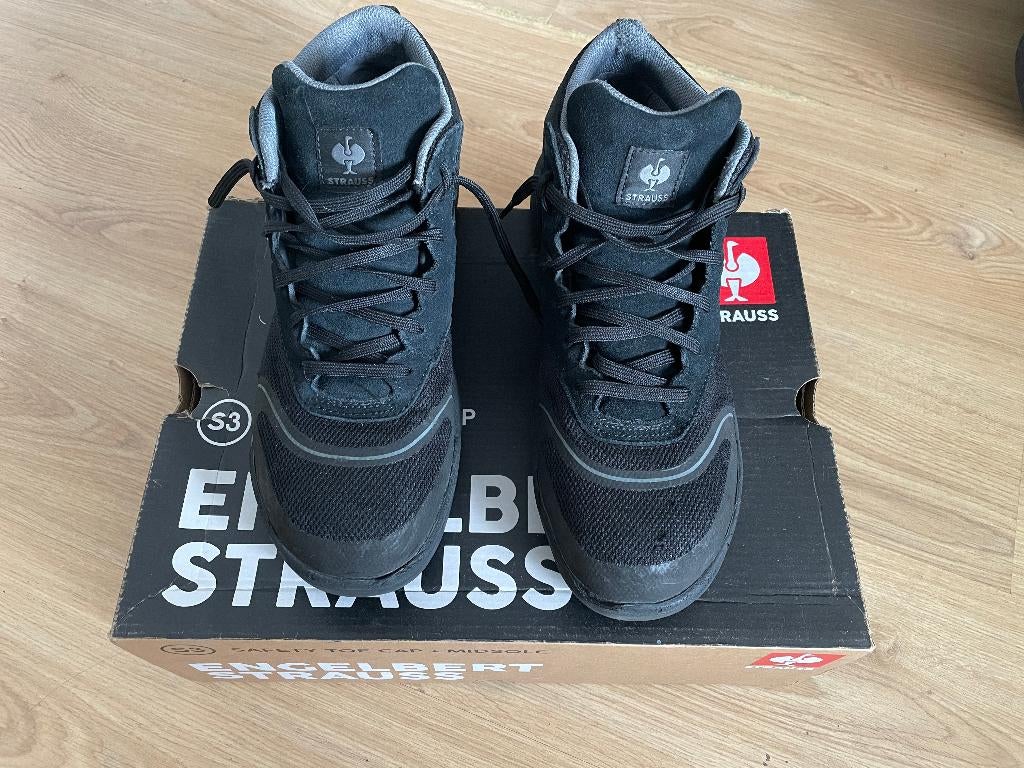 Strauss werkschonen S1, Kleding | Heren, Schoenen, Zwart, Zo goed als nieuw, Werkschoenen, Ophalen