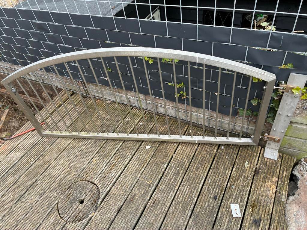 RVS hekwerk poortje 1890x860mm, Tuin en Terras, Tuinhekken en Hekwerk, Ophalen, Gebruikt, Tuinhek, Overige materialen
