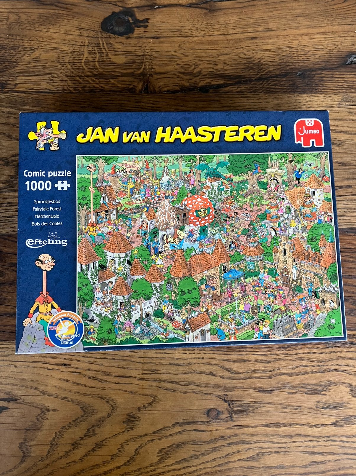Jan van Haasteren legpuzzel Efteling Sprookjesbos 1000st, Ophalen, 500 t/m 1500 stukjes, Gebruikt, Legpuzzel