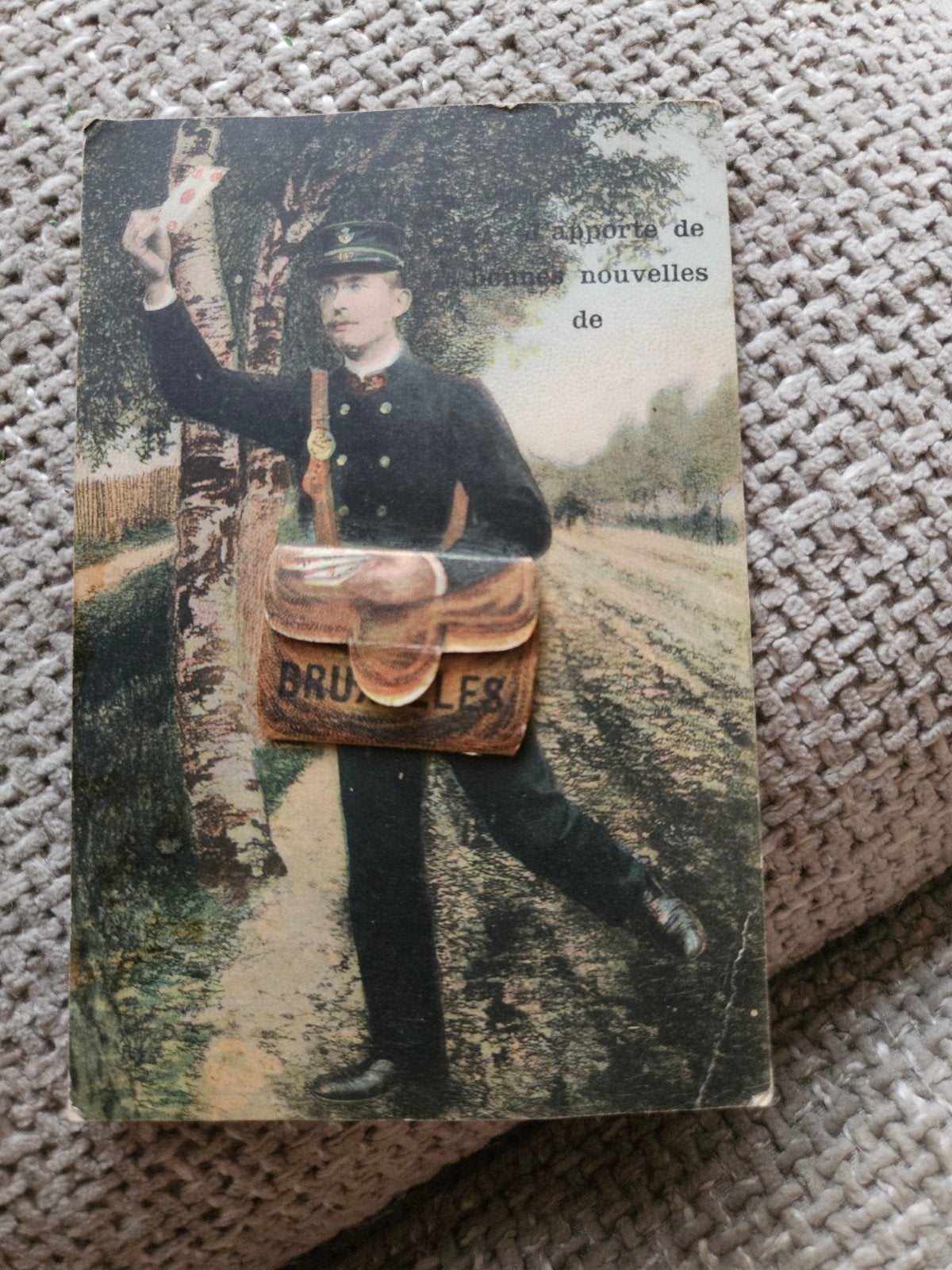 Leporello  antieke postkaart met uittrekbare foto's Brussel, Ophalen of Verzenden, Voor 1920, Gelopen, Brussel (Gewest)