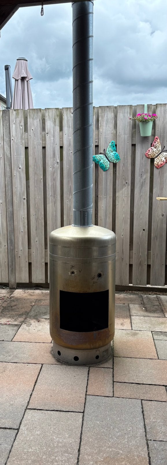 Rvs tuinkachel, Tuin en Terras, Tuinhaarden, Ophalen, Zo goed als nieuw