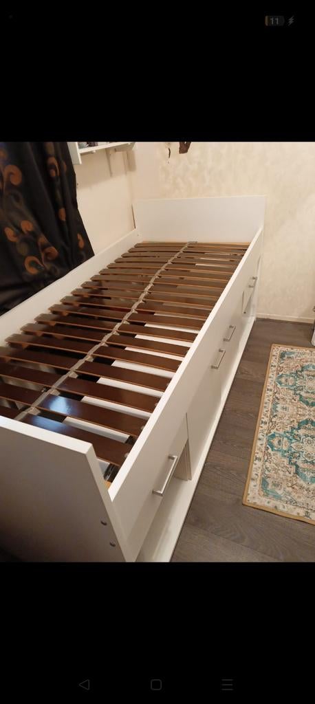 Bed van BeterBed, Ophalen of Verzenden, Eenpersoons, Wit, Hout