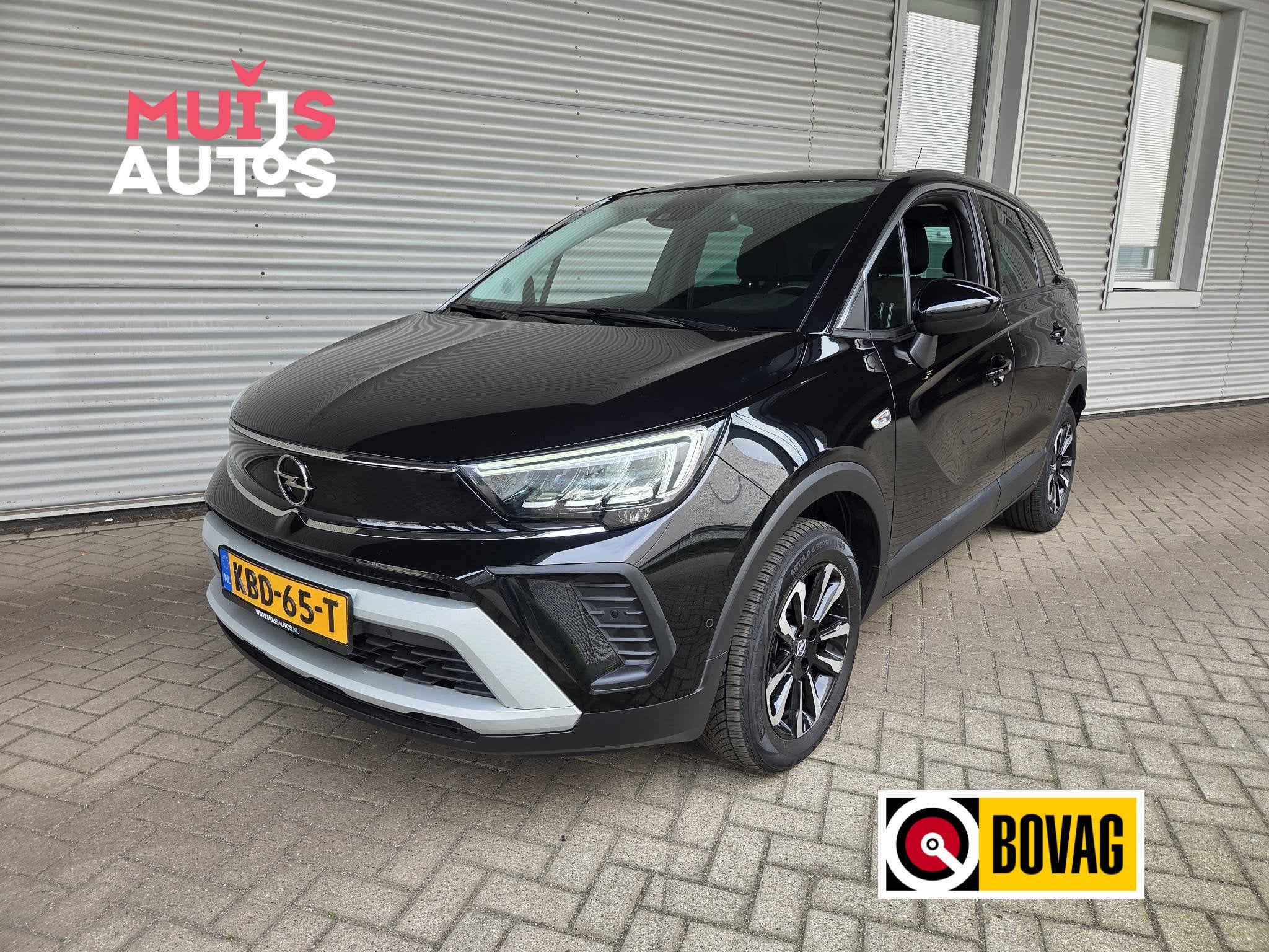 Opel Crossland 1.2 Turbo Elegance, Auto's, Gebruikt, Euro 6, 1199 cc, Zwart