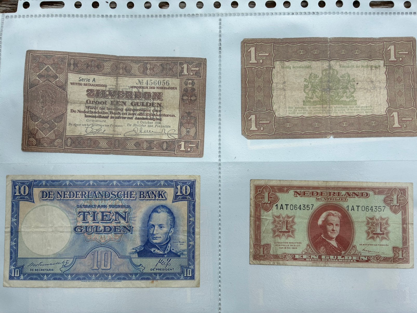 Oude Nederlandse bankbiljetten 8 stuks, Ophalen of Verzenden, 10 gulden