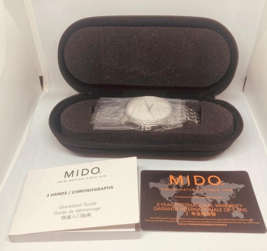 Mido Baroncelli III Chronometer M027.408.11.031.00, Overige merken, Staal, Polshorloge, Nieuw
