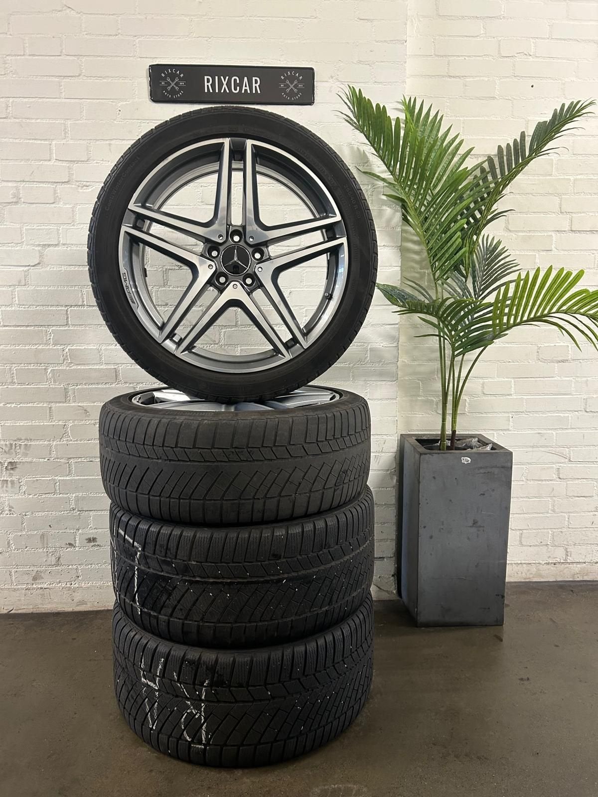 Originele Mercedes AMG velgenset 20INCH + Continental Winter, Ophalen, Gebruikt, -, -