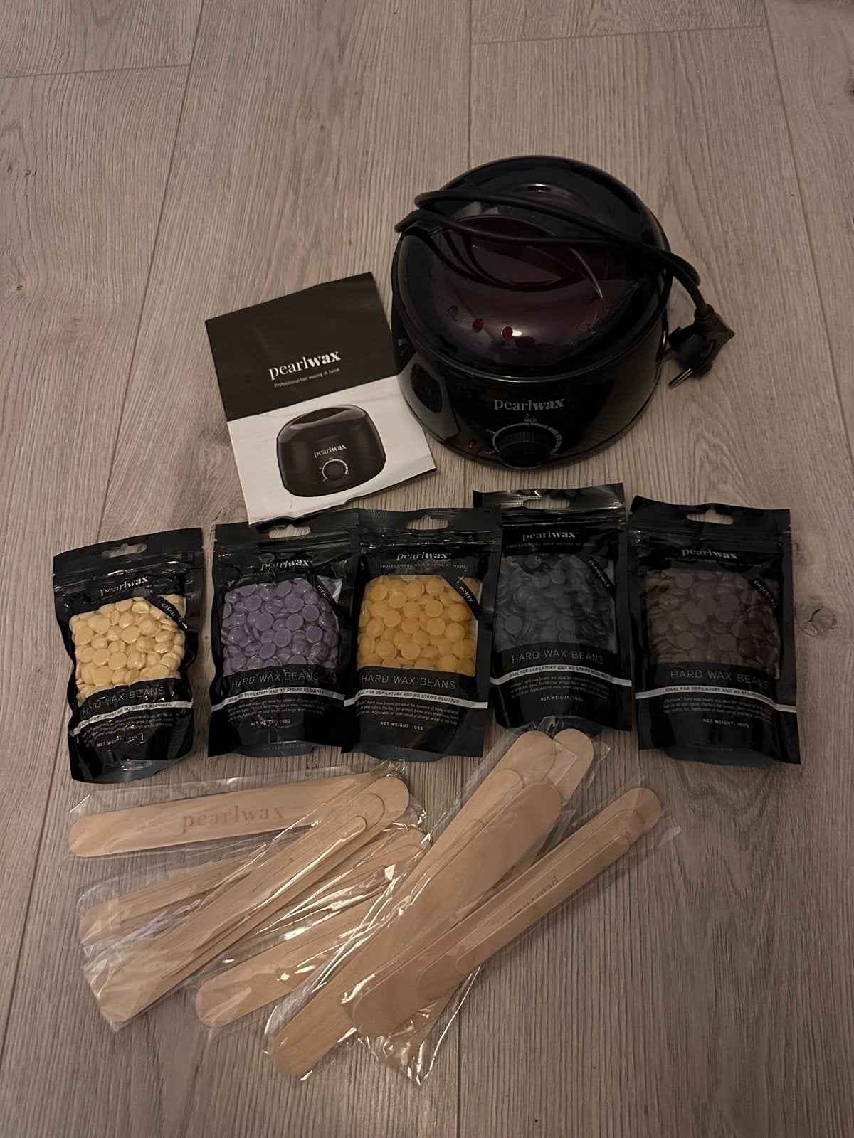 Pearlwax Waxverwarmer Set met Waxbonen en Spatels, Verzenden, Zo goed als nieuw, Overige typen