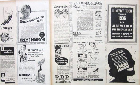 Veel advertenties uit 1935 - Purol Cutex Vieto Argus Auping, Verzamelen, Ophalen of Verzenden, Overige typen
