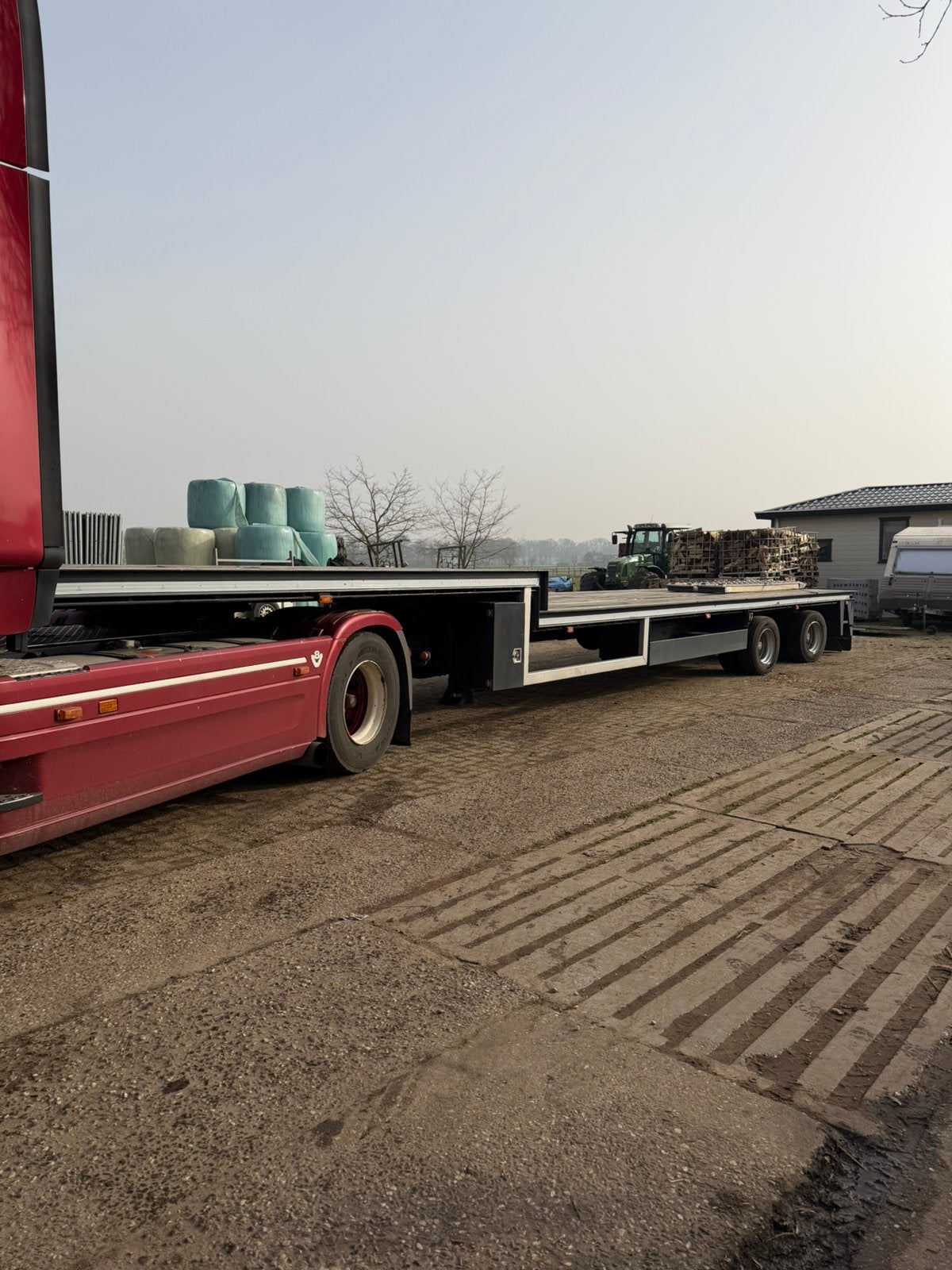 Floor semi dieplader/ steenoplegger/stenentrailer, Auto's, Vrachtwagens, Bedrijf, Aanhangers en Opleggers, Te koop