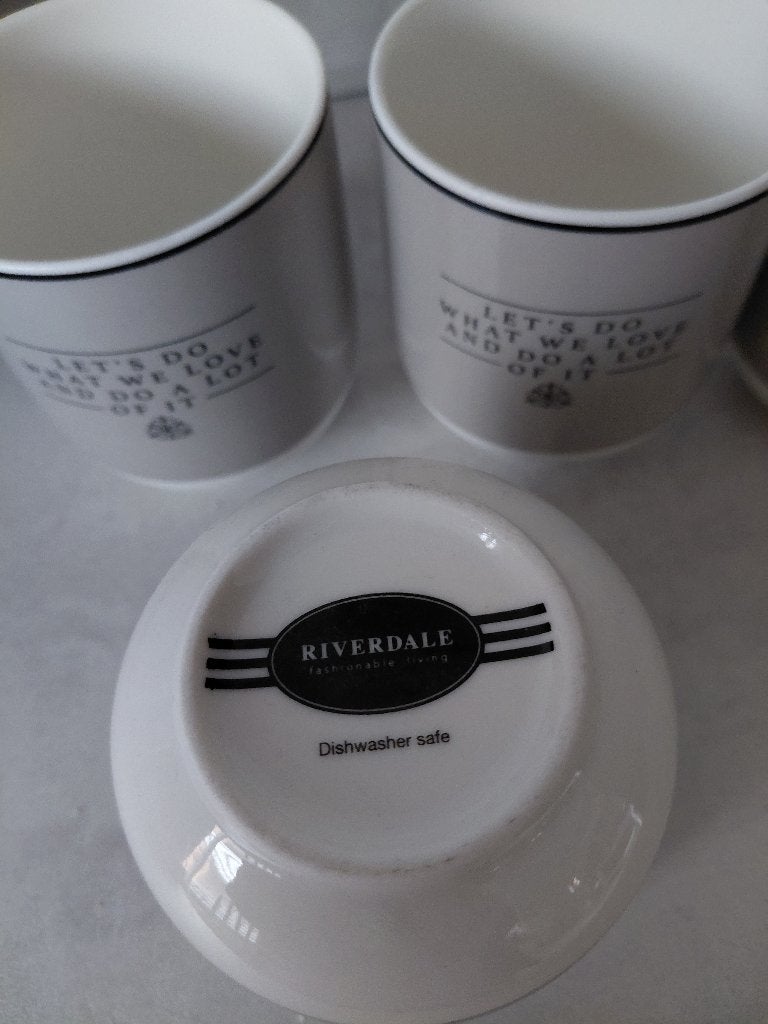 4 Riverdale koffiemokken, Overige stijlen, Mok, Ophalen of Verzenden, Glas