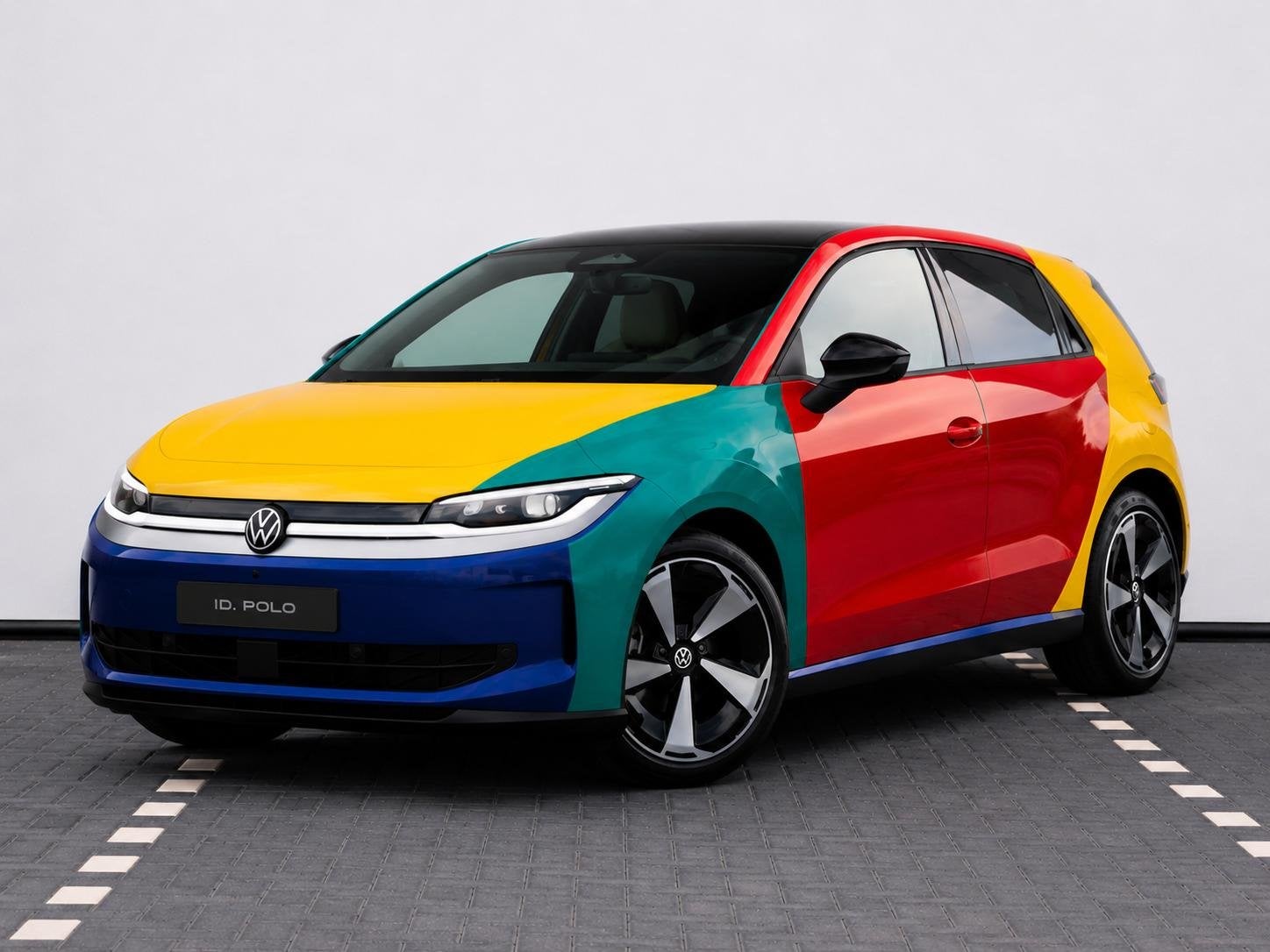 Volkswagen ID. Polo Harlekin Style First Edition 52 kWh 211, Auto's, Stof, Blauw, 1476 kg, 442 km