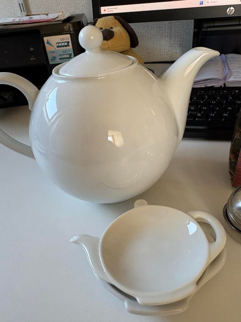 Theepot, thee-ei, theefilters en theetipjes set, Huis en Inrichting, Keuken | Keukenbenodigdheden, Nieuw, Ophalen of Verzenden