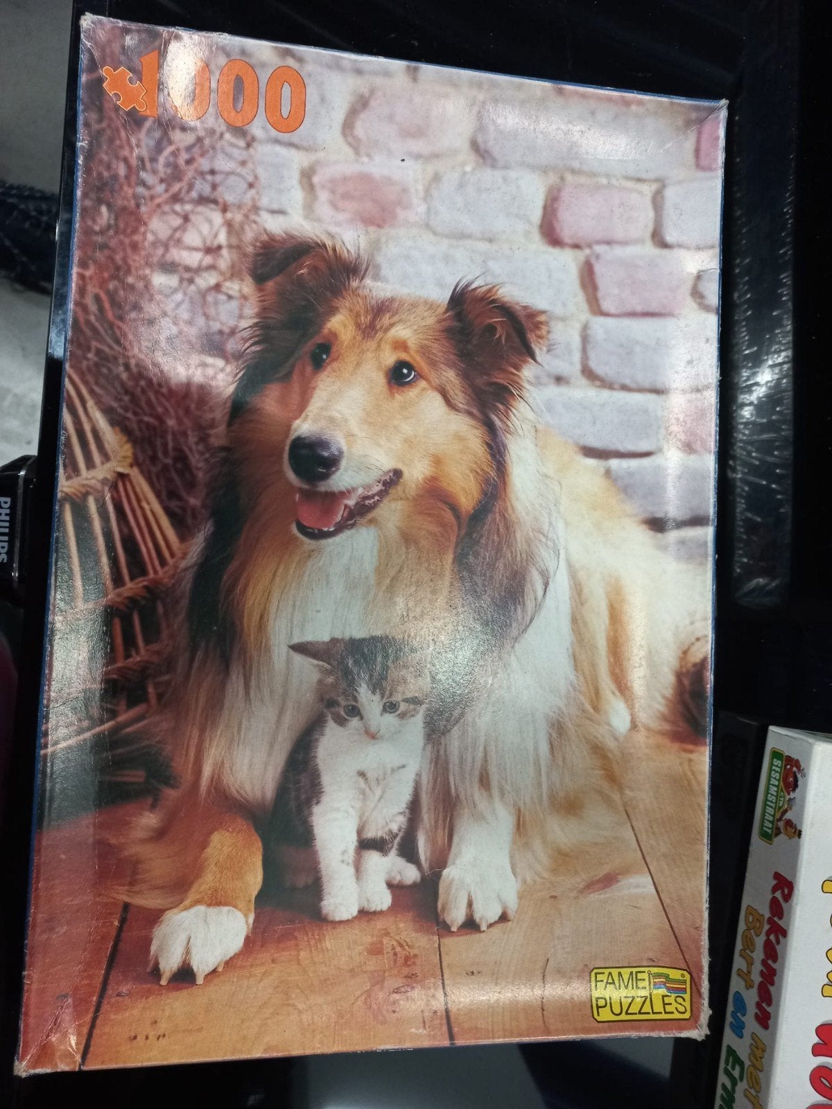 Legpuzzel 1000 stukjes: Hond en Kat, Ophalen, 500 t/m 1500 stukjes, Zo goed als nieuw, Legpuzzel