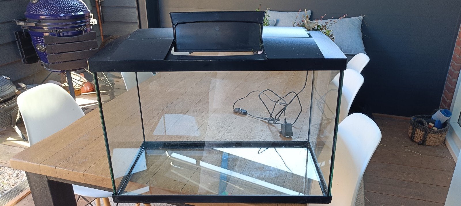 Aquarium / terrarium 60 x 31 en 43 hoog, Dieren en Toebehoren, Ophalen, Zo goed als nieuw, Leeg aquarium