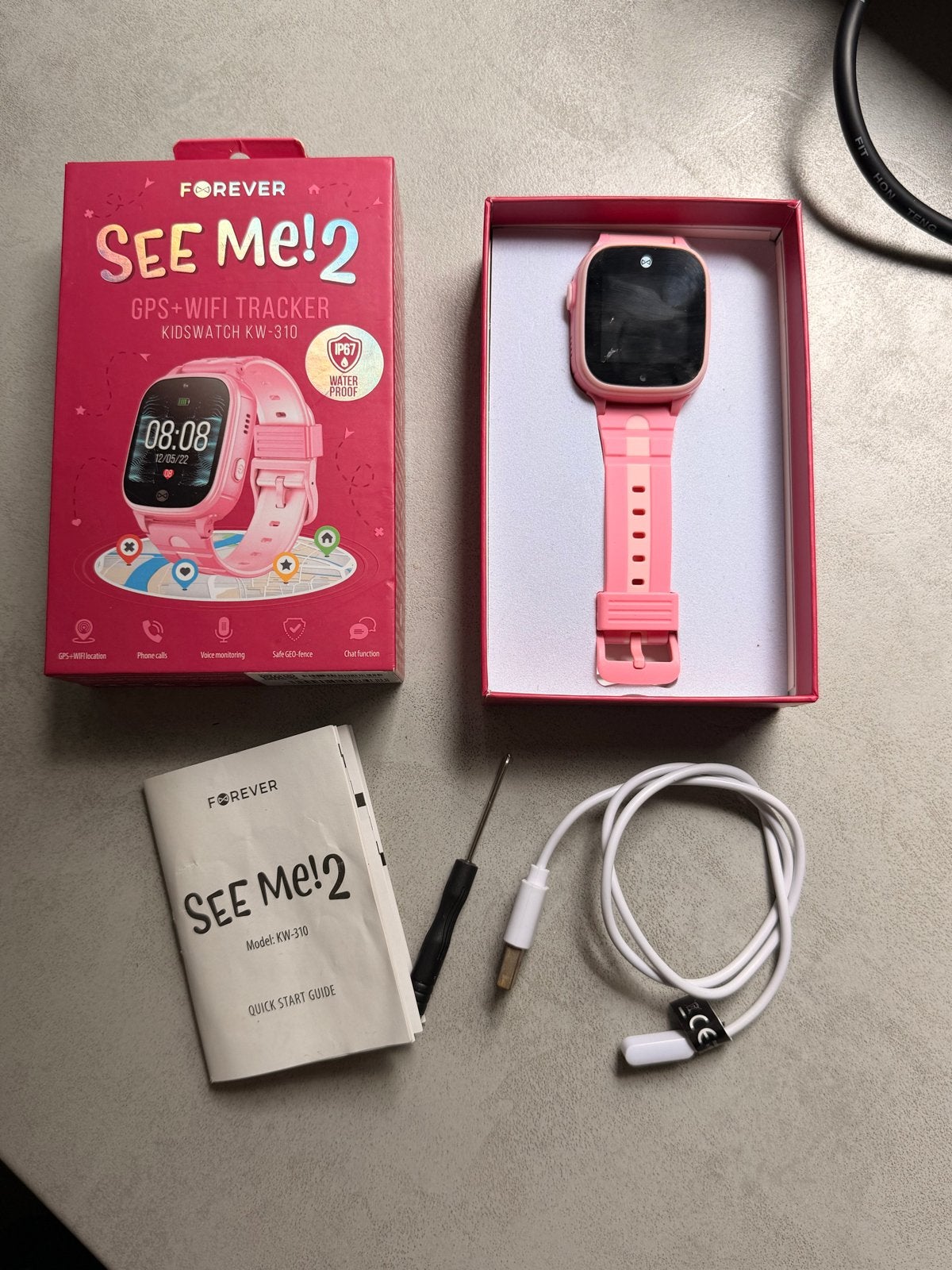 Forever See Me! 2 Kidswatch KW-310 Roze GPS Smartwatch, Afstand, Ophalen of Verzenden, Zo goed als nieuw, Android
