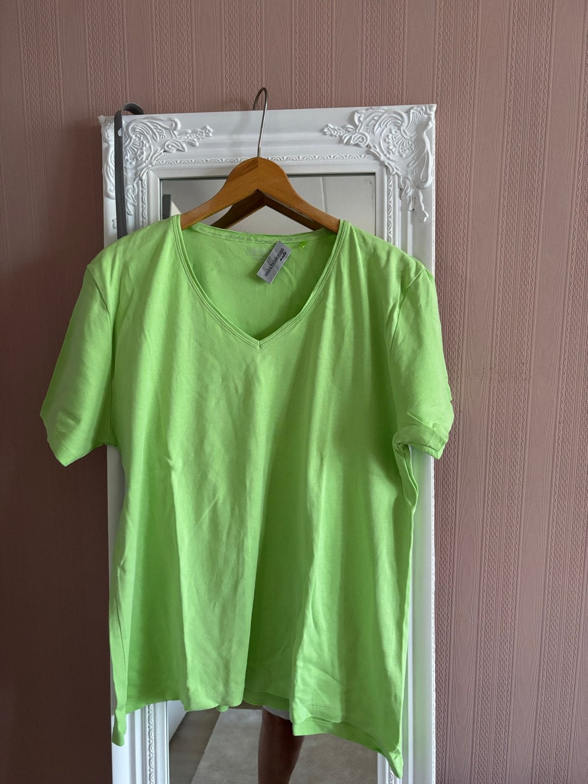 Appelgroen Enjoy T-shirt - 100% Katoen - Maat XXL, Kleding | Dames, Maat 46/48 (XL) of groter, Ophalen of Verzenden, Korte mouw