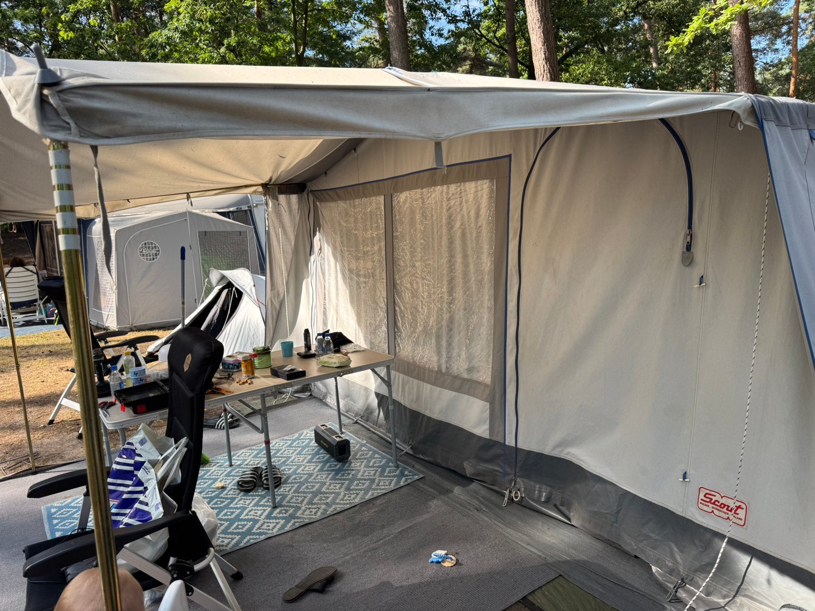 Vouwwagen scout pivo xl, Caravans en Kamperen, Ophalen, Gebruikt, Meer dan 6