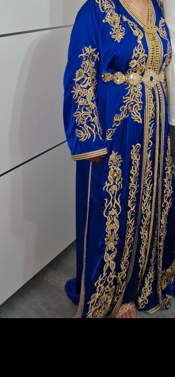 Nieuwe Takchita, Ophalen of Verzenden, Zo goed als nieuw, Blauw, Trouwjurk