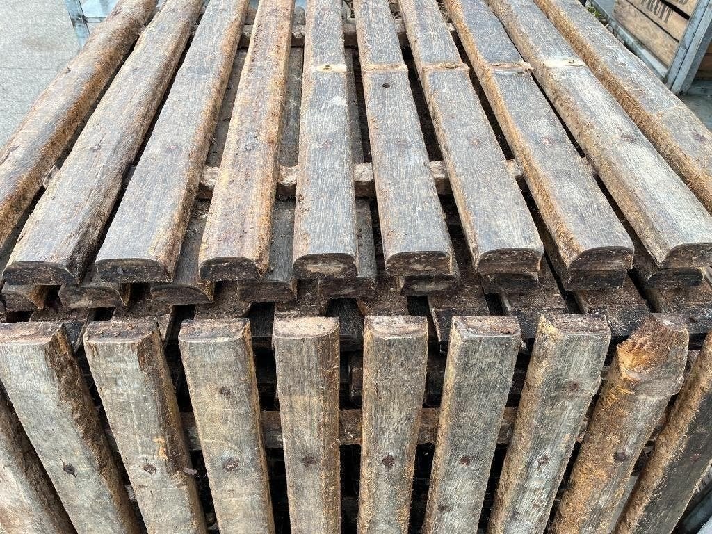 Tuinhek , weideafscheiding hardhout, stalroosters Azobe hout, Ophalen, Gebruikt, Hout, Tuinhek