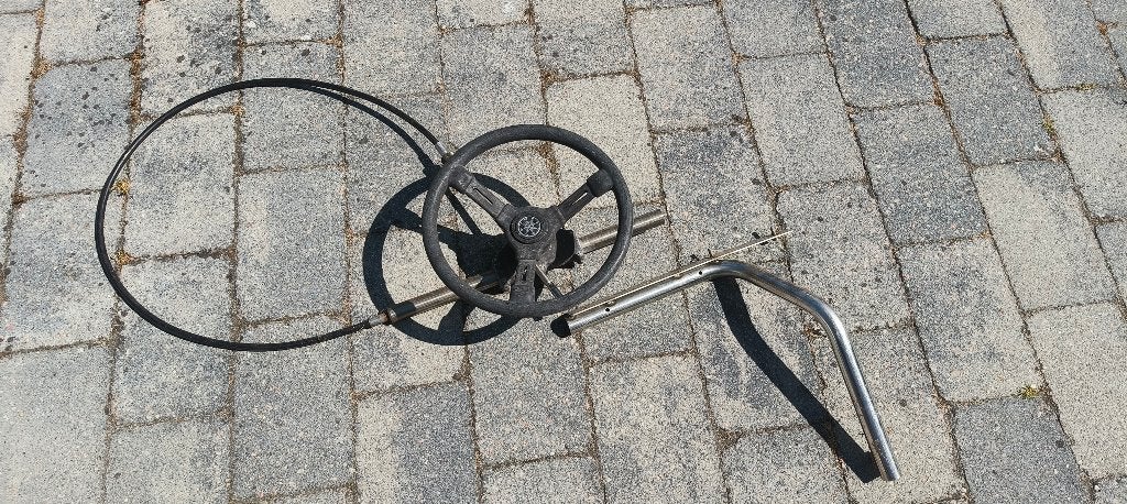stuur + monokabel + rvs stuur beugel, Watersport en Boten, Bootonderdelen, Ophalen of Verzenden, Gebruikt, Motor en Techniek, Motorboot