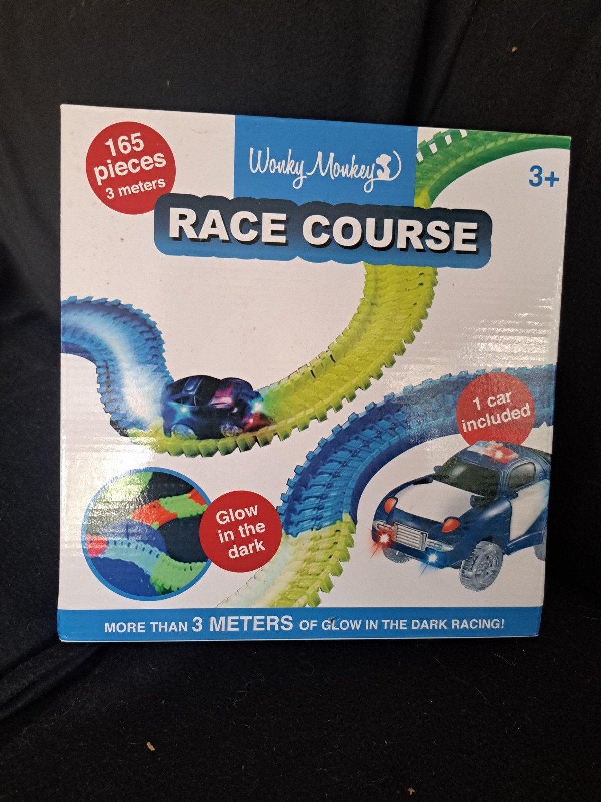 Wonky Monkey Race Course - Glow in the Dark Racebaan, Overige merken, Zelf te bouwen, Ophalen of Verzenden, Zo goed als nieuw