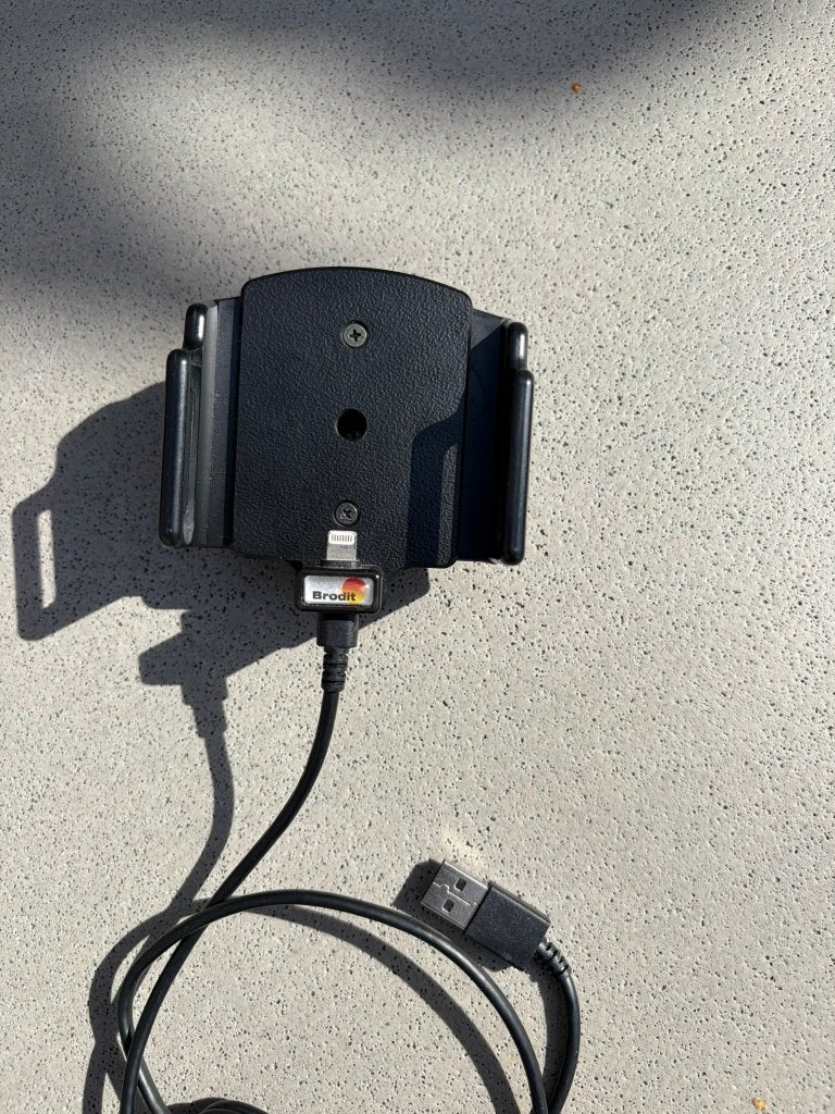 Brodit houder/lader Apple iPhone 11 Pro/Xs /8/X/7/6 met USB, Ophalen of Verzenden, Zo goed als nieuw