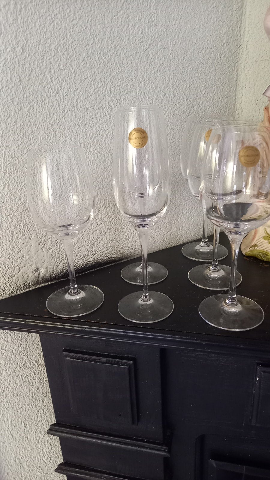 Restant kristallen glazen bourgogne van wedgwood, Glas of Glazen, Ophalen of Verzenden, Overige stijlen, Glas
