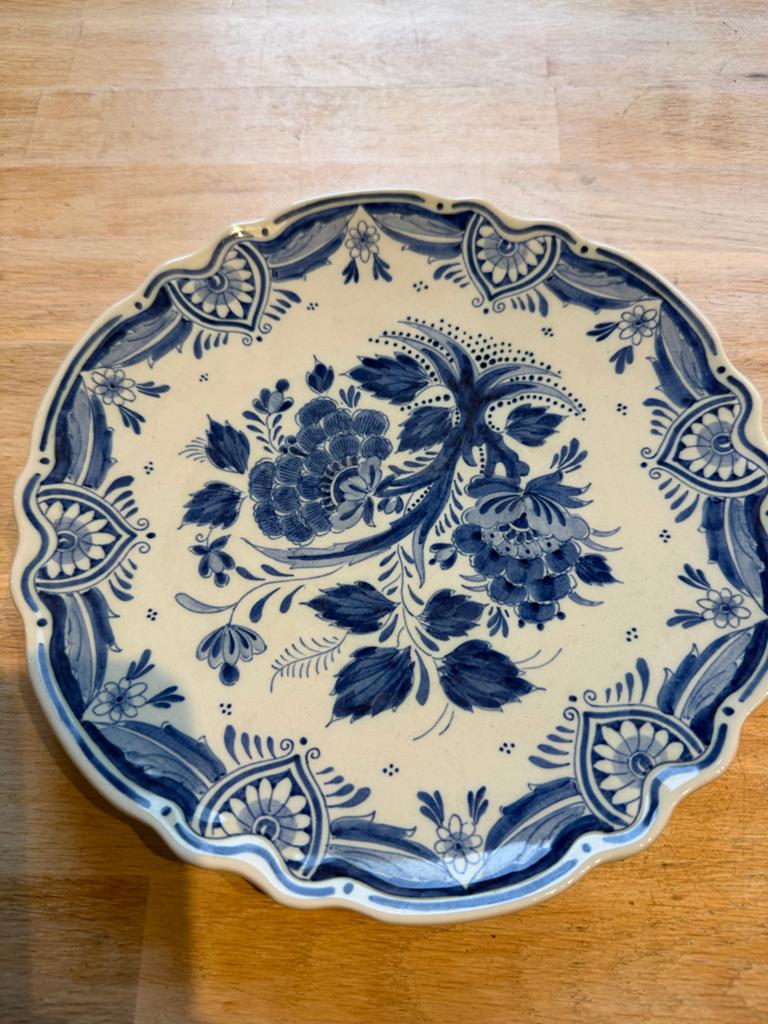 Delfts Blauw Wandbord - Handgeschilderd, Antiek en Kunst, Ophalen