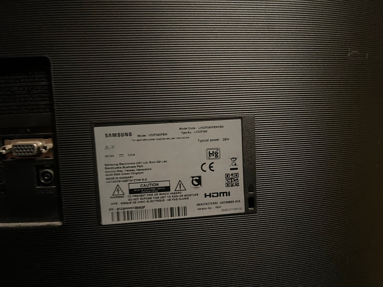 Samsung LV32F390FEW 32 inch Curved Full HD Monitor, Ophalen, Curved, VA, Full HD