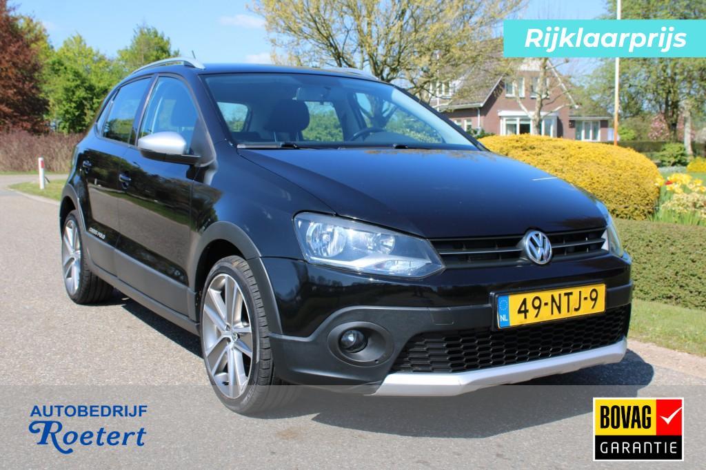 Volkswagen POLO 1.2 TSI 105pk Cross 5-drs ECC/Cruise/Executi, Voorwielaandrijving, Euro 5, Met garantie (alle), Zwart