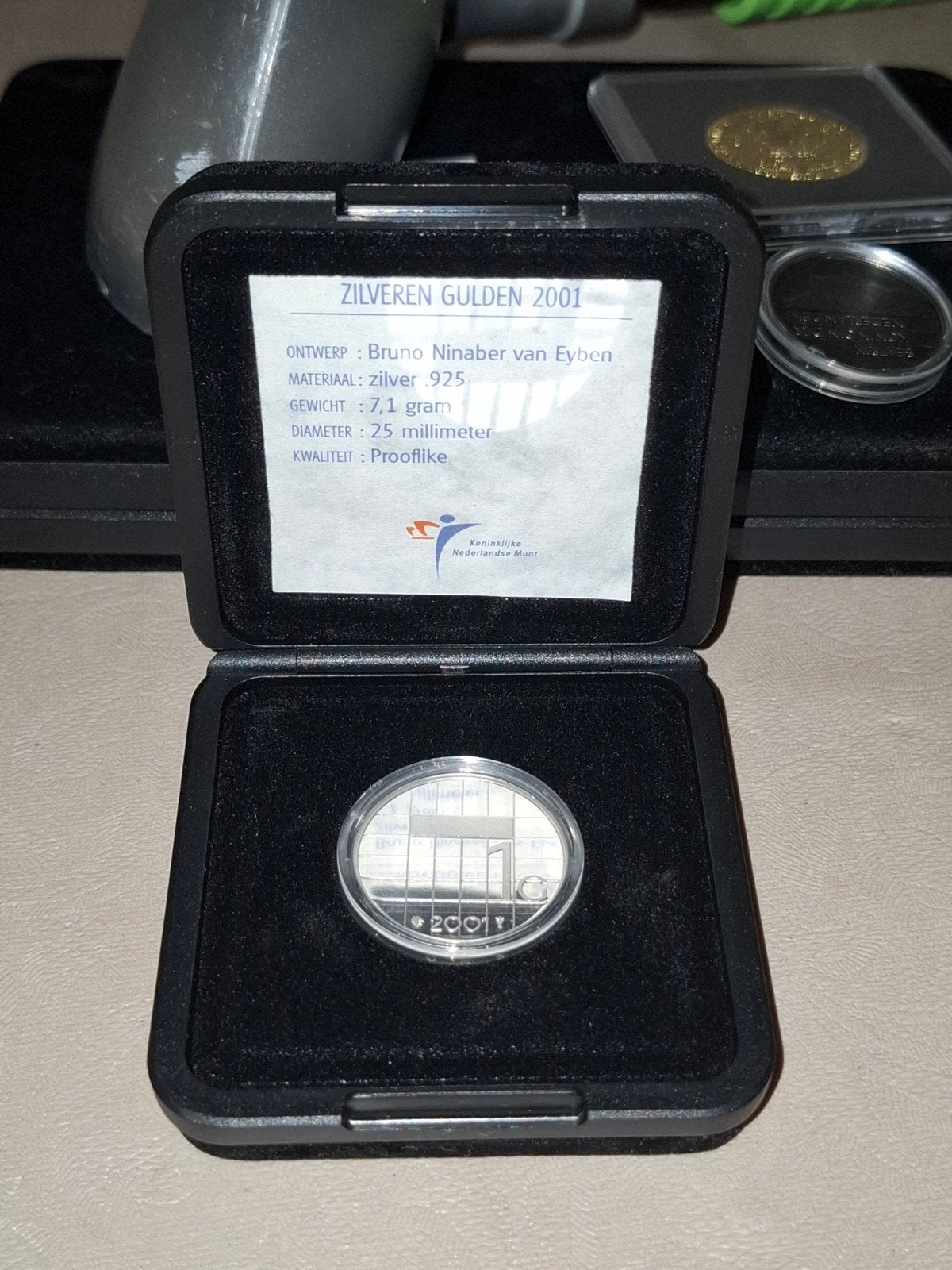 Zilveren Gulden 2001 - Bruno Ninaber van Eyben, Ophalen, 1 gulden, Zilver